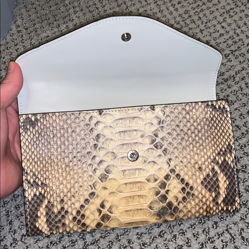 Python Leather Clutch - image 3